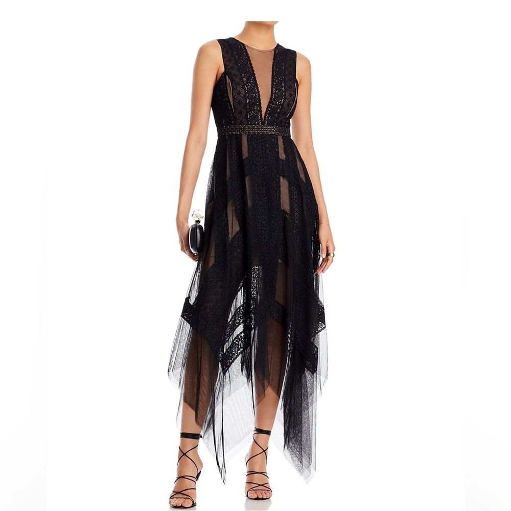 Bcbgmaxazria Andi Lace Trim Evening Dress! Beautiful, great condition, worn once